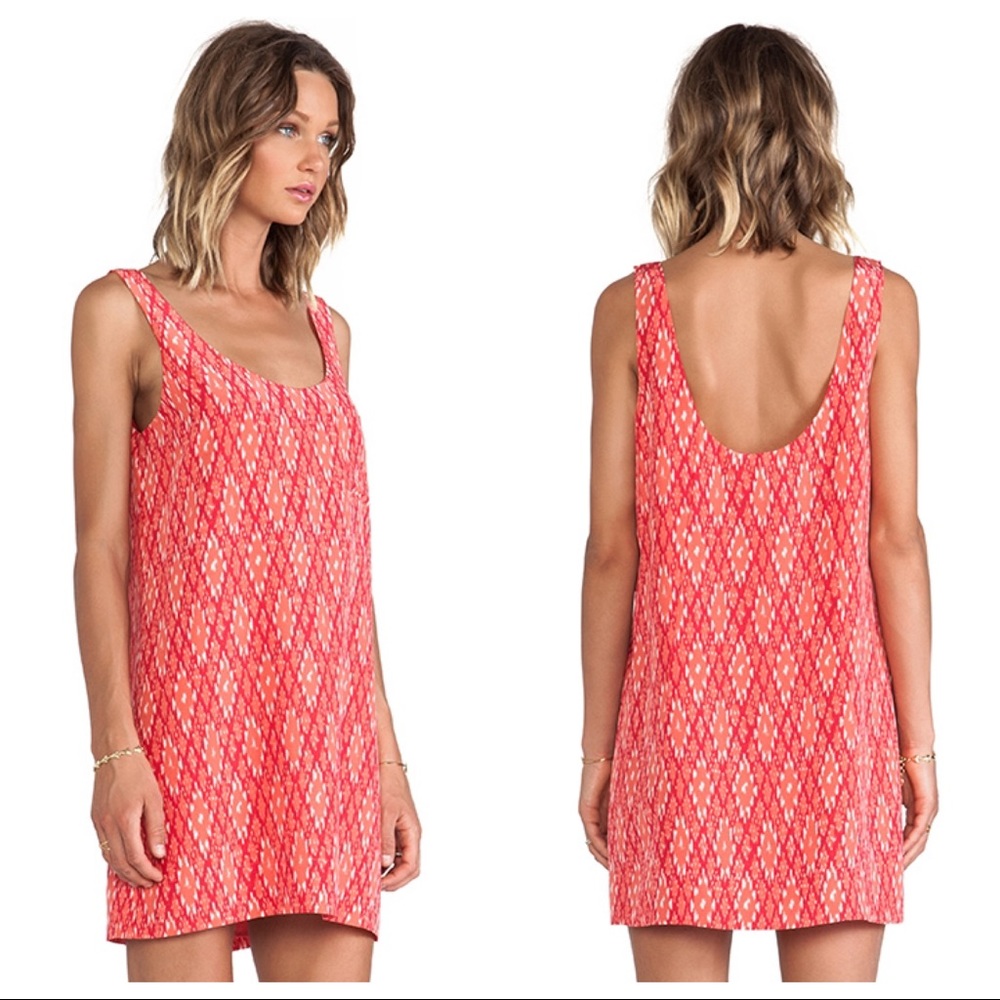 Joie Dawna Ikat Tank Dress in Spiced Coral